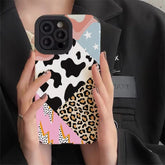 Creative Leopard Cow Print Silicone Case